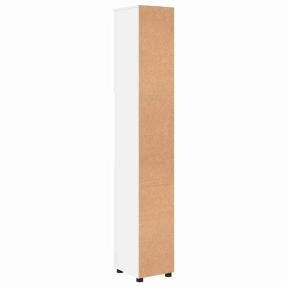 Bathroom Cabinet with Storage High Gloss White 30 x 35 x 192 cm