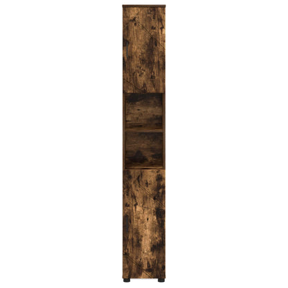 Bathroom Cabinet Smoked Oak 30 x 35 x 192 cm