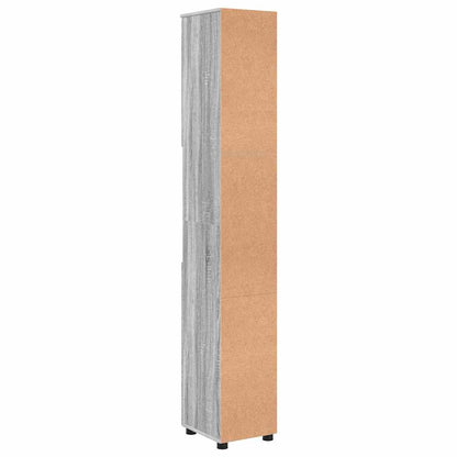 Bathroom Cabinet with Storage Grey Sonoma 30 x 35 x 192 cm
