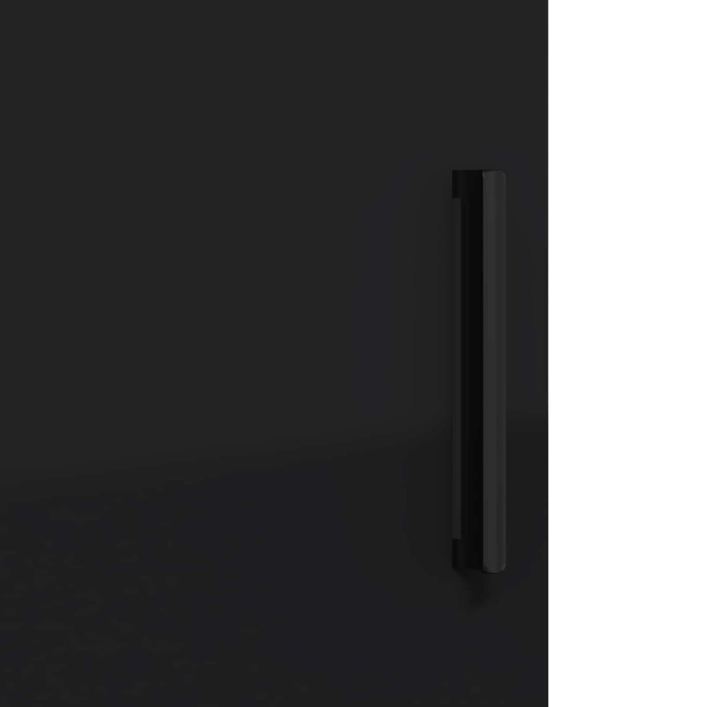 Bathroom Cabinet Wall-mounted with Door Black 30 x 31.5 x 61 cm