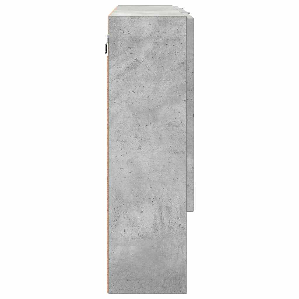 Mirror Cabinet Concrete Grey 80 x 17 x 55 cm Engineered Wood