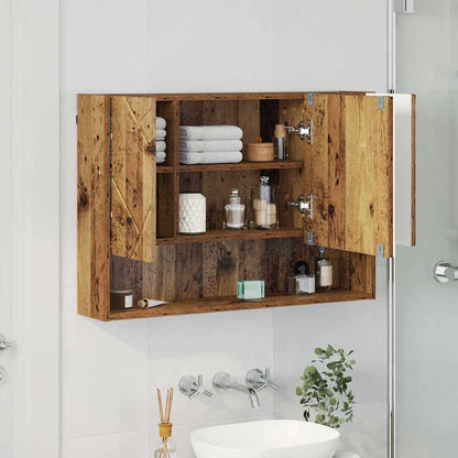 Mirror Cabinet Old Wood 80 x 17 x 55 cm Engineered Wood