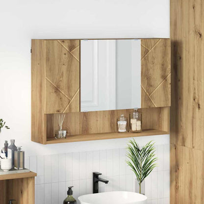 Mirror Cabinet Artisan Oak 80 x 17 x 55 cm Engineered Wood