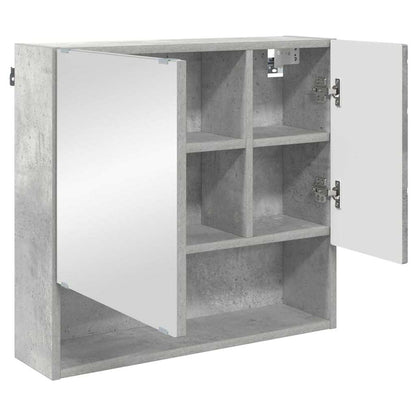 Mirror Cabinet Concrete Grey 59 x 17 x 55 cm Engineered Wood