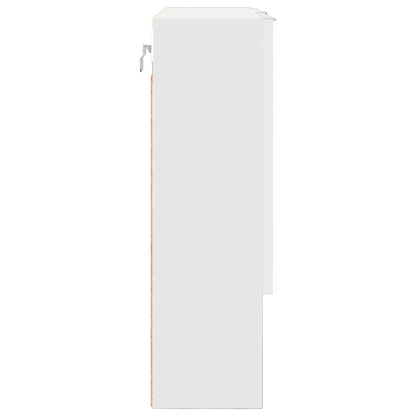 Mirror Cabinet High Gloss White 59 x 17 x 55 cm Engineered Wood