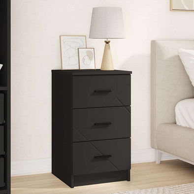 Bedside Cabinet Black 38 x 38 x 66 cm Engineered wood