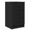 Bedside Cabinet Black 38 x 38 x 66 cm Engineered wood