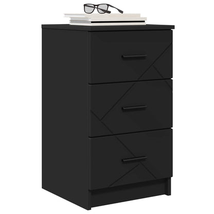 Bedside Cabinet Black 38 x 38 x 66 cm Engineered wood