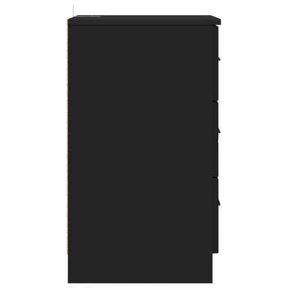 Bedside Cabinet Black 38 x 38 x 66 cm Engineered wood