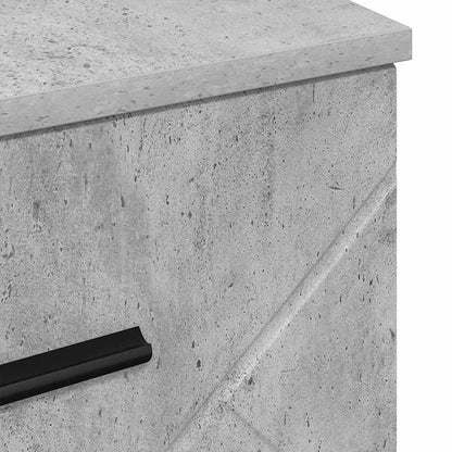 Bedside Cabinet Concrete grey 38 x 38 x 66 cm Engineered wood
