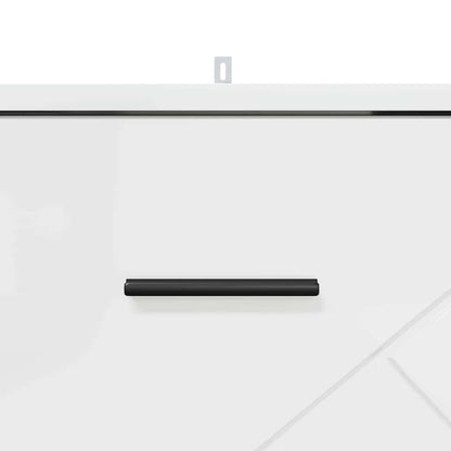 Bedside Cabinet with Drawer High gloss white 38 x 38 x 66 cm