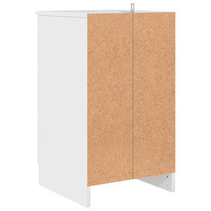 Bedside Cabinet with Drawer High gloss white 38 x 38 x 66 cm