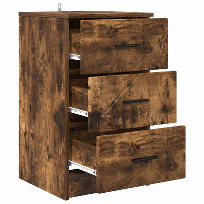 Bedside Cabinet Smoked oak 38 x 38 x 66 cm Engineered wood