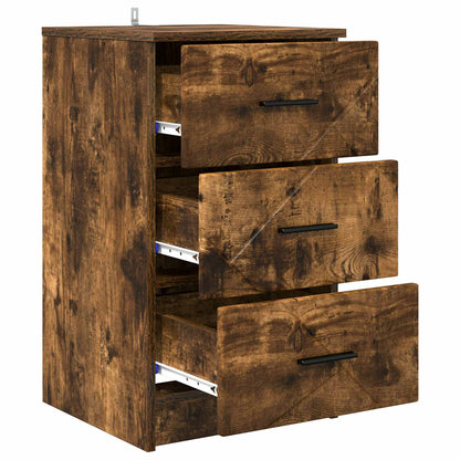 Bedside Cabinet Smoked oak 38 x 38 x 66 cm Engineered wood