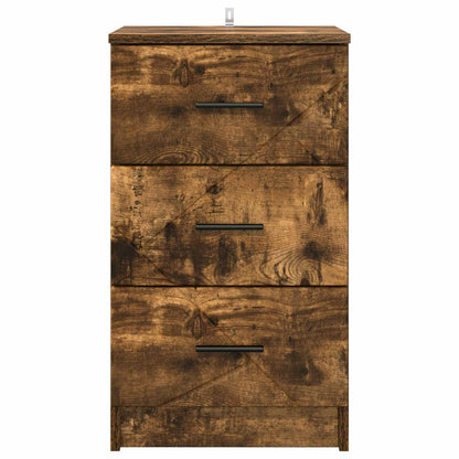 Bedside Cabinet Smoked oak 38 x 38 x 66 cm Engineered wood