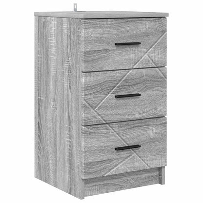Bedside Cabinet Grey sonoma 38 x 38 x 66 cm Engineered wood