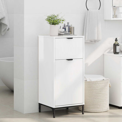 Bathroom Cabinet with Drawer High Gloss White 39.5 x 36 x 88 cm