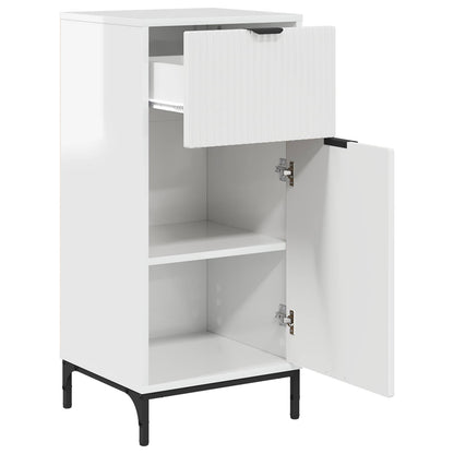 Bathroom Cabinet with Drawer High Gloss White 39.5 x 36 x 88 cm