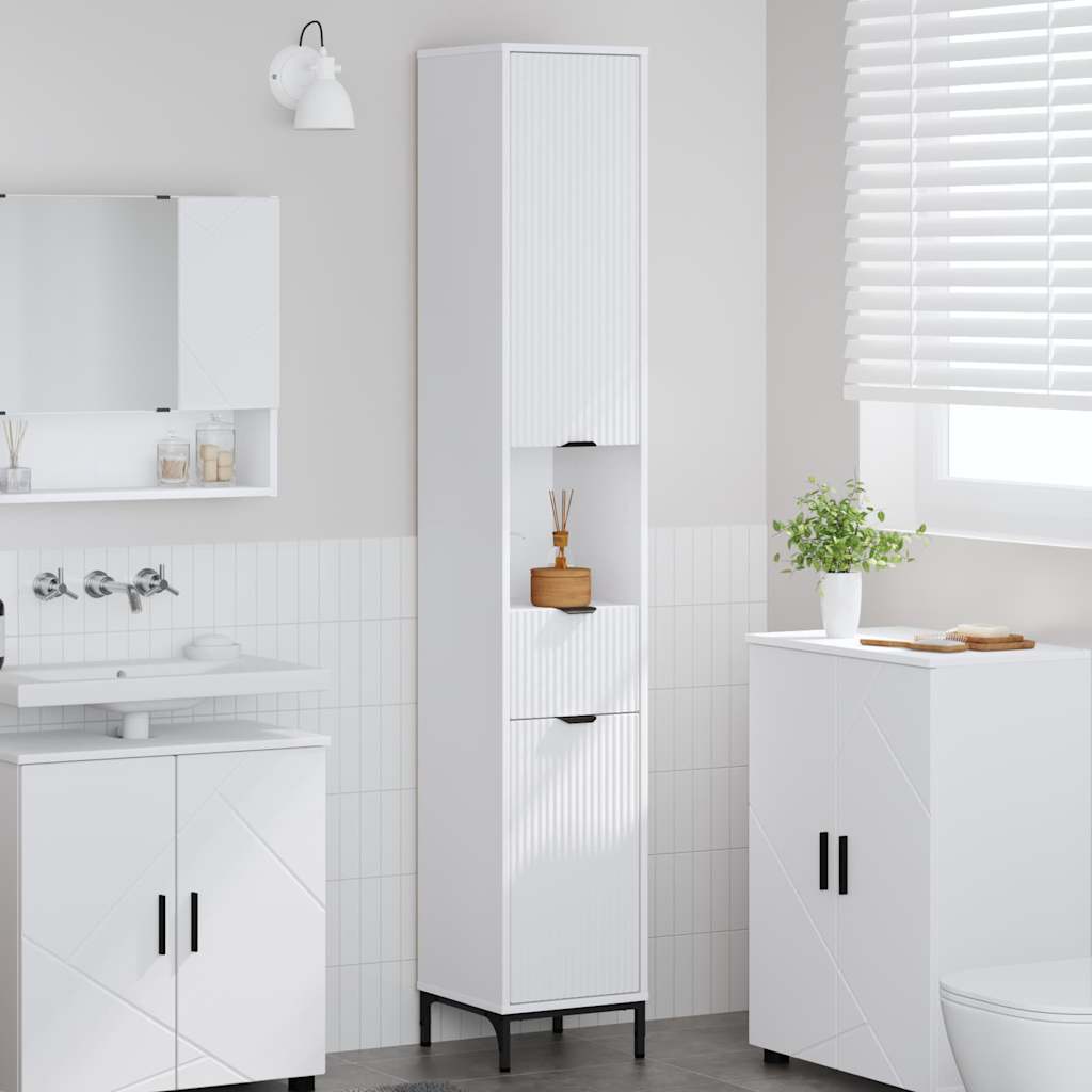 Bathroom Cabinet White 31.5 x 33 x 190 cm