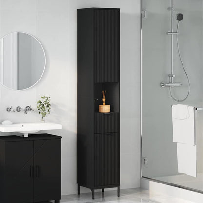 Bathroom Cabinet Black 31.5 x 33 x 190 cm