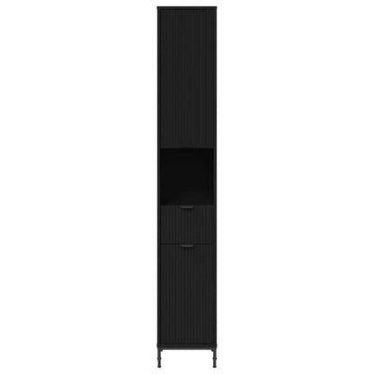 Bathroom Cabinet Black 31.5 x 33 x 190 cm