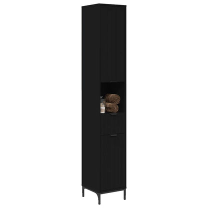 Bathroom Cabinet Black 31.5 x 33 x 190 cm