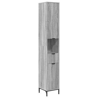 Bathroom Cabinet with Drawer Grey Sonoma 31.5 x 33 x 190 cm