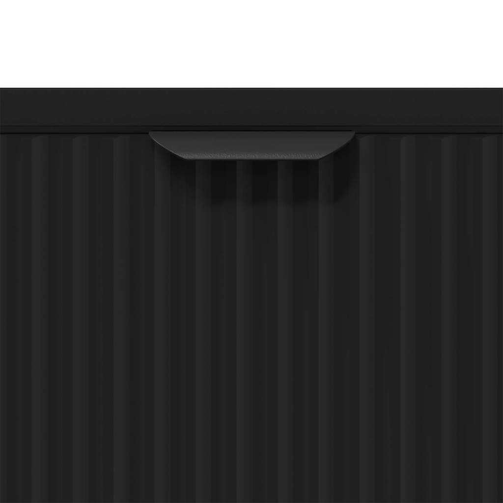 Sideboard with Drawer Black 79.5 x 33 x 82 cm Engineered Wood