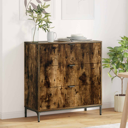 Sideboard Smoked Oak 79.5 x 33 x 82 cm Engineered Wood