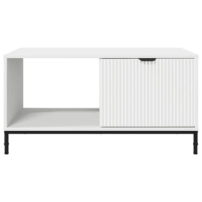 Coffee Table with Drawer White 90 x 49 x 46 cm Engineered Wood