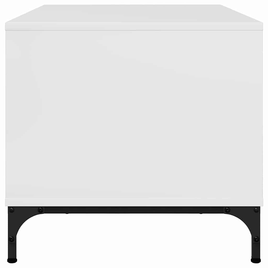 Coffee Table High Gloss White 90 x 49 x 46 cm Engineered Wood