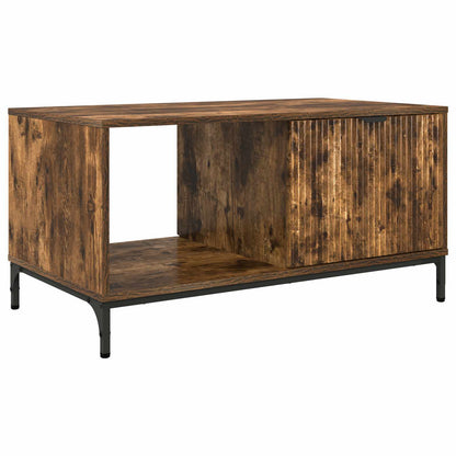 Coffee Table Smoked Oak 90 x 49 x 46 cm Engineered Wood