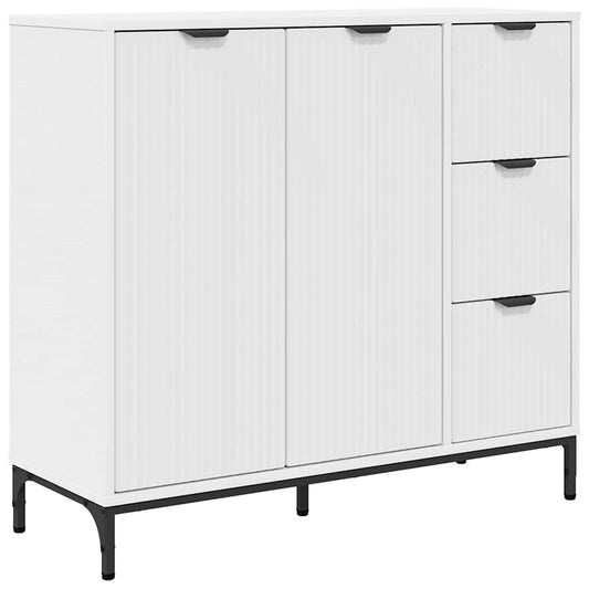 Sideboard White 89.5 x 33 x 82 cm Engineered Wood