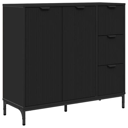 Sideboard Black 89.5 x 33 x 82 cm Engineered Wood