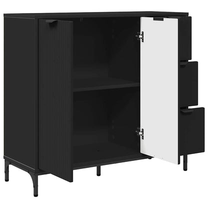 Sideboard Black 89.5 x 33 x 82 cm Engineered Wood
