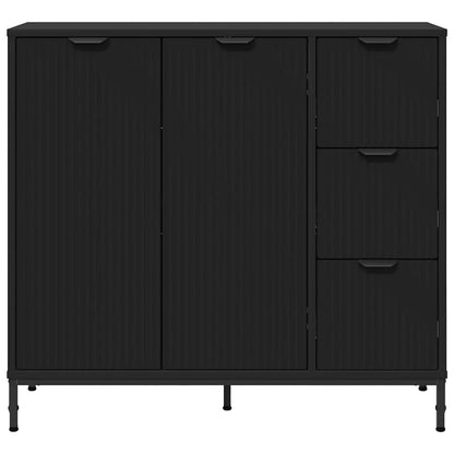 Sideboard Black 89.5 x 33 x 82 cm Engineered Wood