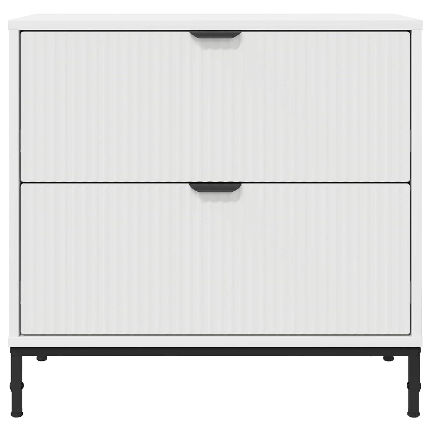 Bedside Table White 63.5 x 36 x 61 cm Engineered wood
