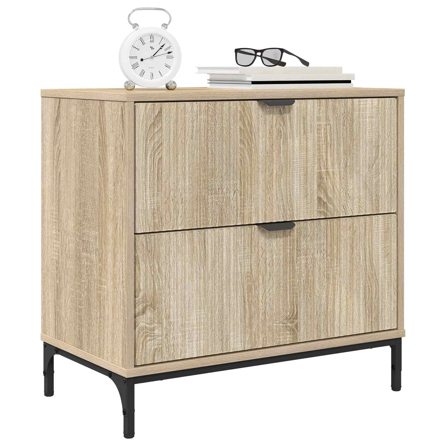 Bedside Table Sonoma oak 63.5 x 36 x 61 cm Engineered wood