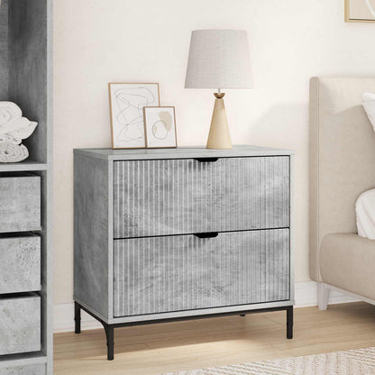 Bedside Table Concrete grey 63.5 x 36 x 61 cm Engineered wood