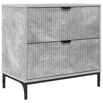 Bedside Table Concrete grey 63.5 x 36 x 61 cm Engineered wood