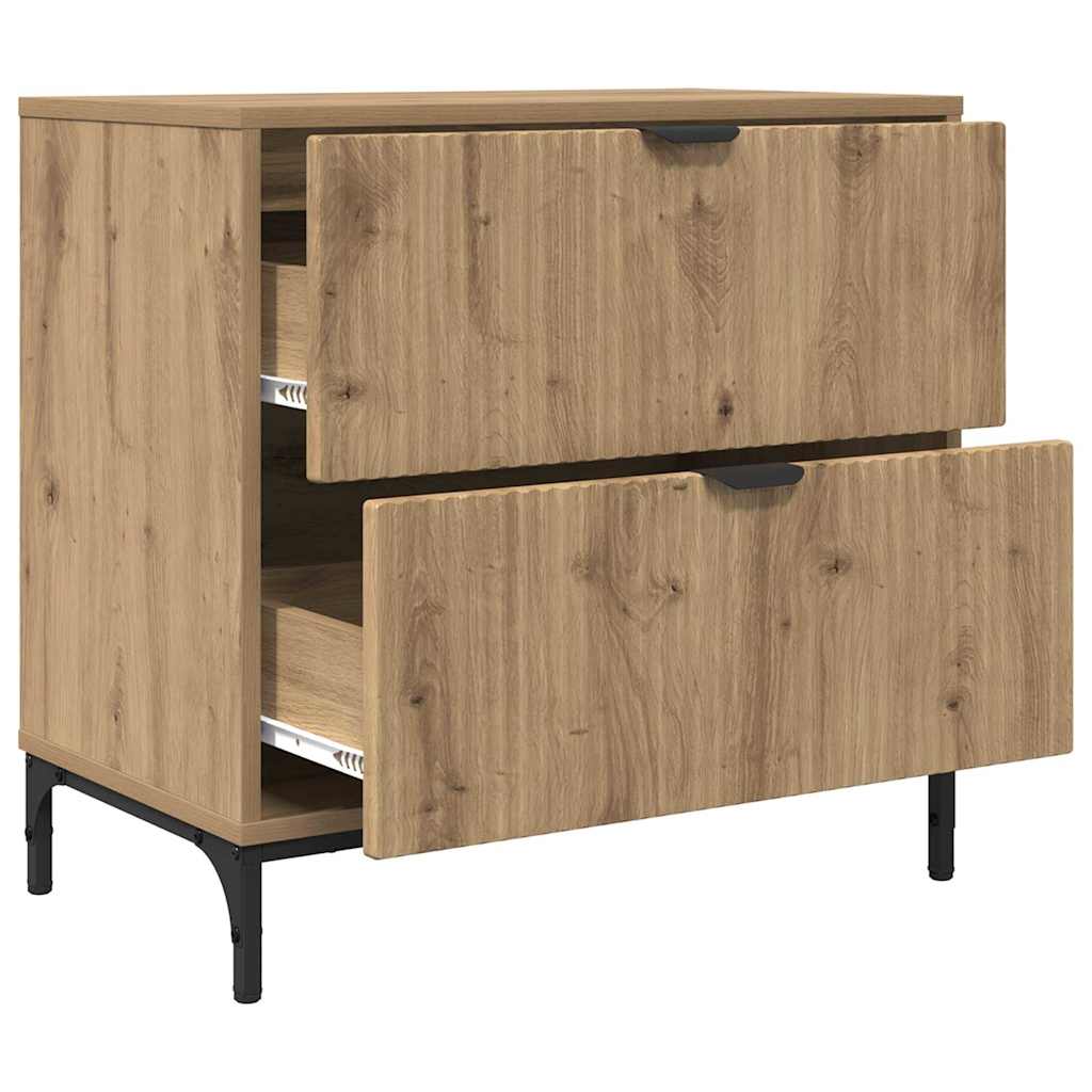 Bedside Table Artisan oak 63.5 x 36 x 61 cm Engineered wood
