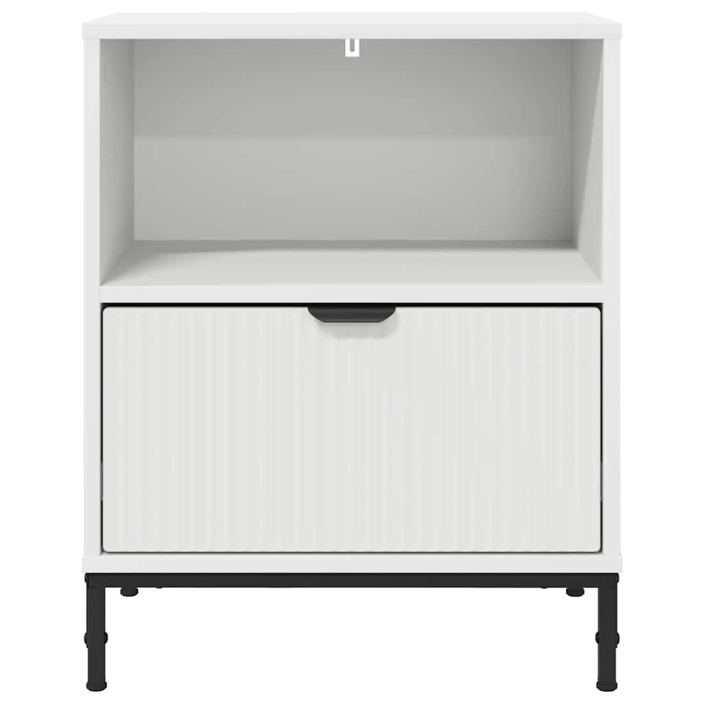 Bedside Cabinet White 49 x 36 x 61 cm Engineered wood