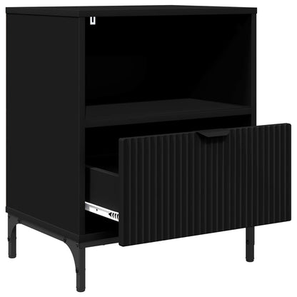 Bedside Cabinet Black 49 x 36 x 61 cm Engineered wood