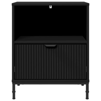 Bedside Cabinet Black 49 x 36 x 61 cm Engineered wood