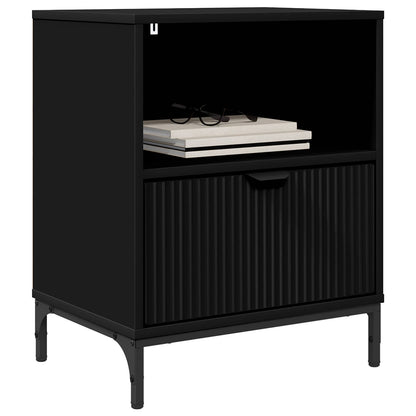 Bedside Cabinet Black 49 x 36 x 61 cm Engineered wood