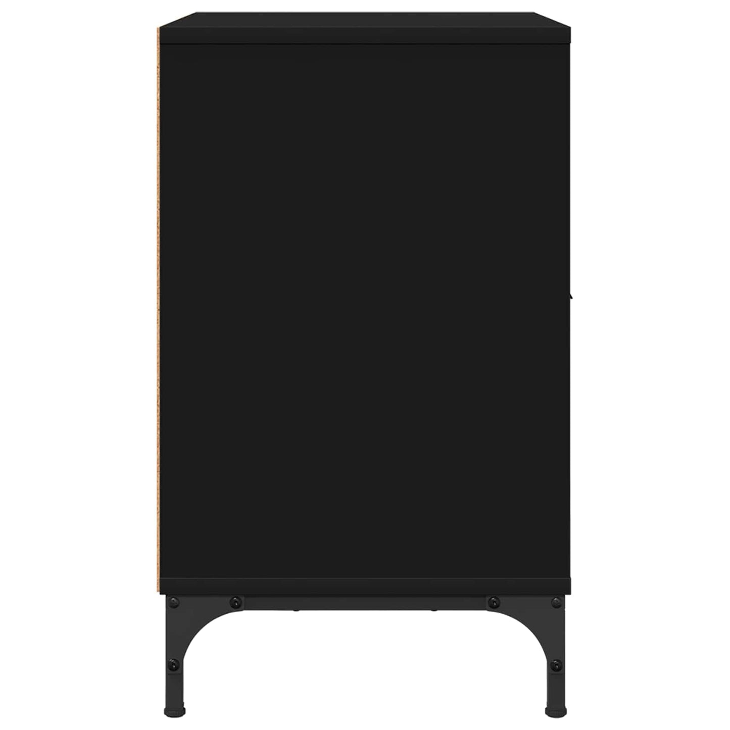 Bedside Cabinet Black 49 x 36 x 61 cm Engineered wood