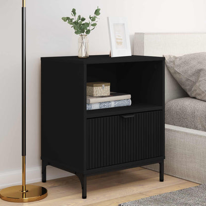 Bedside Cabinet 2 pcs Black 49 x 36 x 61 cm Engineered wood