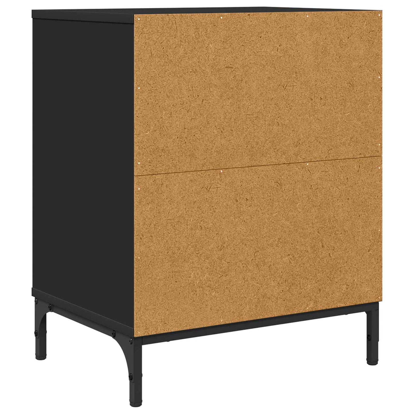 Bedside Cabinet 2 pcs Black 49 x 36 x 61 cm Engineered wood