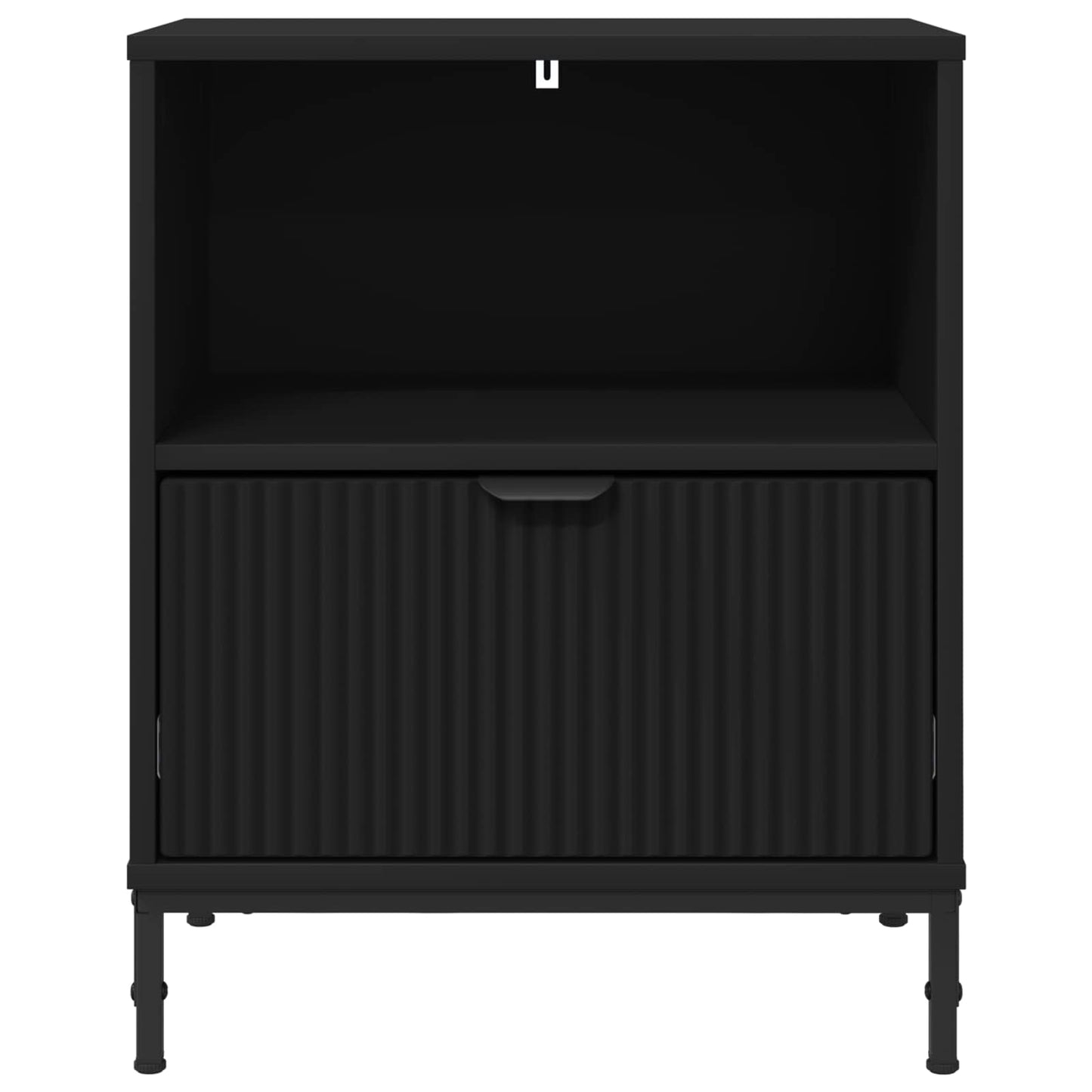 Bedside Cabinet 2 pcs Black 49 x 36 x 61 cm Engineered wood