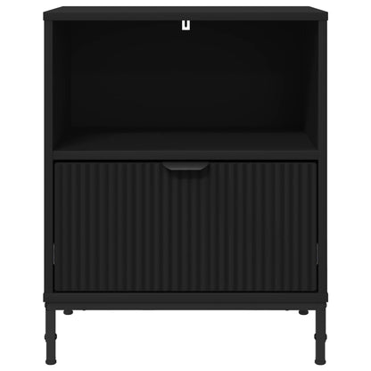 Bedside Cabinet 2 pcs Black 49 x 36 x 61 cm Engineered wood
